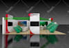 create exhibition stand design 3d rendering