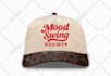 design cap hat artwork, badge and mockup