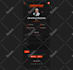 design website like clickable digital business card with qr code, vcard