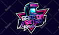 game arcade bar fun colorful retro logo for your game world