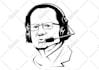 make simple vector art portrait black and white