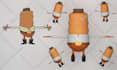 convert your 2d design into a 3d character model for games