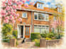 pencil or watercolor sketch your house
