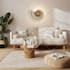 create minimalist interior design, photorealistic visualization for area 5 m2