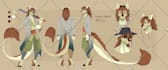 draw a reference sheet and art of your furry character