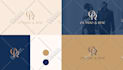 do luxury modern minimalist monogram and text initial letter logo design