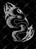 gothic abstract sketch, gothic logo,neotribal