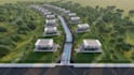visualize apartment buildings, exterior 3d rendering