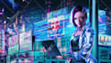 draw cyberpunk art illustration for you