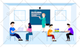 design map dashboard ai and custom illustrations with animation