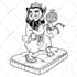 draw simple line art illustration in black and white for you