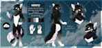 draw professional protogen reference sheet, fursona