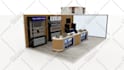 do realistic interior, exterior for your cafe, shops, kiosk and more