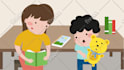 create colorful, vector, children illustrations