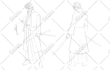 draw character design sheet in anime style