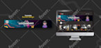 design stunning youtube,twitter, linkedin, header twitch banner