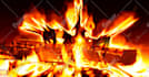 create relaxing fireplace meditation video with fire crackle