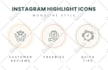 create monoline instagram highlight icons