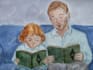 paint a picture, a portrait, an illustration with pencils, aquarelle or gouache
