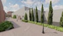 design, terrain 3d modeling, landscape, backyard, patio, outdoor environment,
