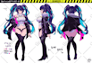 draw your character sheet for your vtuber,live2d project