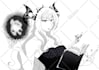 draw black and white commission 1 character
