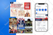 instagram, facebook post and social media ad creative