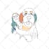 draw a continuous one line art of your pet portrait photo