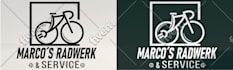 do contemporary line art text or badge logo design