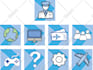 design flat icon set in adobe illustrator