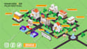 create 3d isometric city or location map illustration
