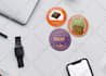 create sticker design patch design badge logo
