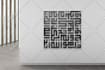 create a creative arabic calligraphy square kufic