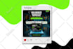 design premium instagram posts, stories and  facebook cover