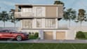 provide photorealistic 3d exterior rendering and modern villa design