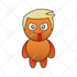 create a cute illustration monster design