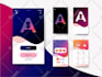 design startup tech, crypto, cyber security, technology and app logo