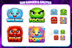 design text word font emotes and emojis for youtube, twitch, kick, and discord