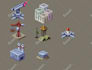 do an isometric pixel art character, assets, or background