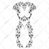 create cyber sigilism, neo, tribal for tattoo or clothing design