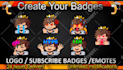create custom twitch emotes, discord emoji, and sub badges for subscribers