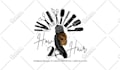 do hair, afro,locs, and braids salon logo