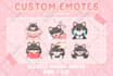 make cute custom emotes, sub badge for twitch, discord