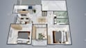 do 3d floor plan and interior exterior design with render