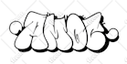 draw original graffiti throw up for you