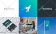 create modern business logo design and branding package