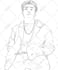draw black and white line art of your picture