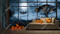 create an image of a pumpkin carved with your logo, business, or family name