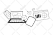 draw line art minimalist doodle illustrations