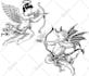 create flash tattoo art set, black work, vintage, dark style
